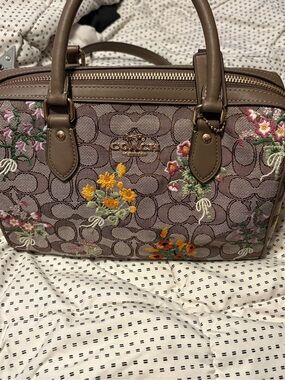 Coach Jacquard Floral Medium Rowan